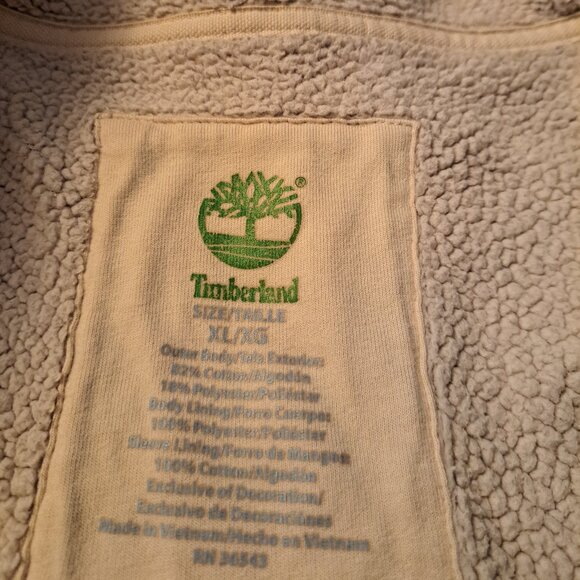 Vintage Timberland Full Zip Hoodie Sweatshirt/Jacket Sherpa Lined - Picture 9 of 11